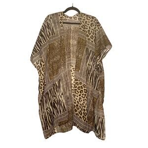 Chico's - Sheer Animal Print Duster Cardigan - Sparkle Detailing